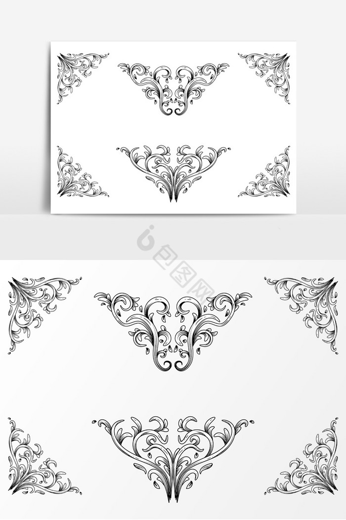 艺术线条花边ai