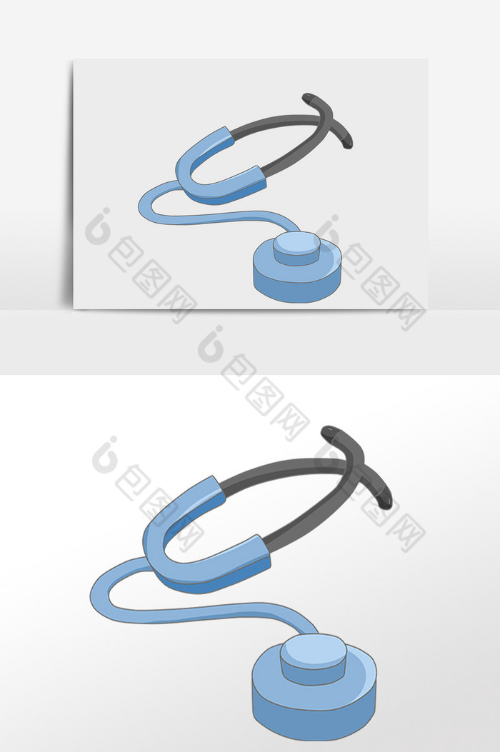 医疗医学仪器听诊器插画图片图片