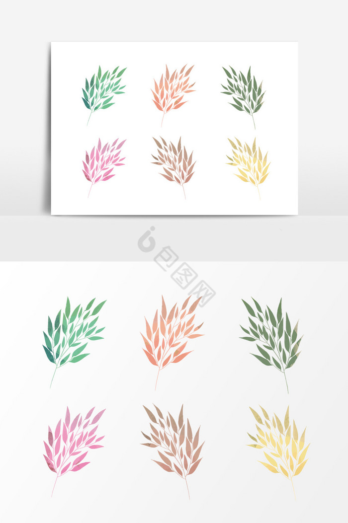 彩色植物装饰图片