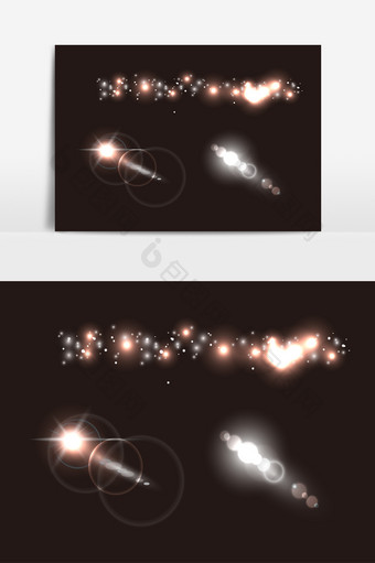 星空光芒效果AI矢量元素图片