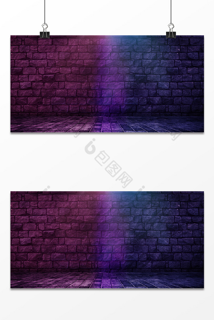 蓝紫质感石头banner图片图片