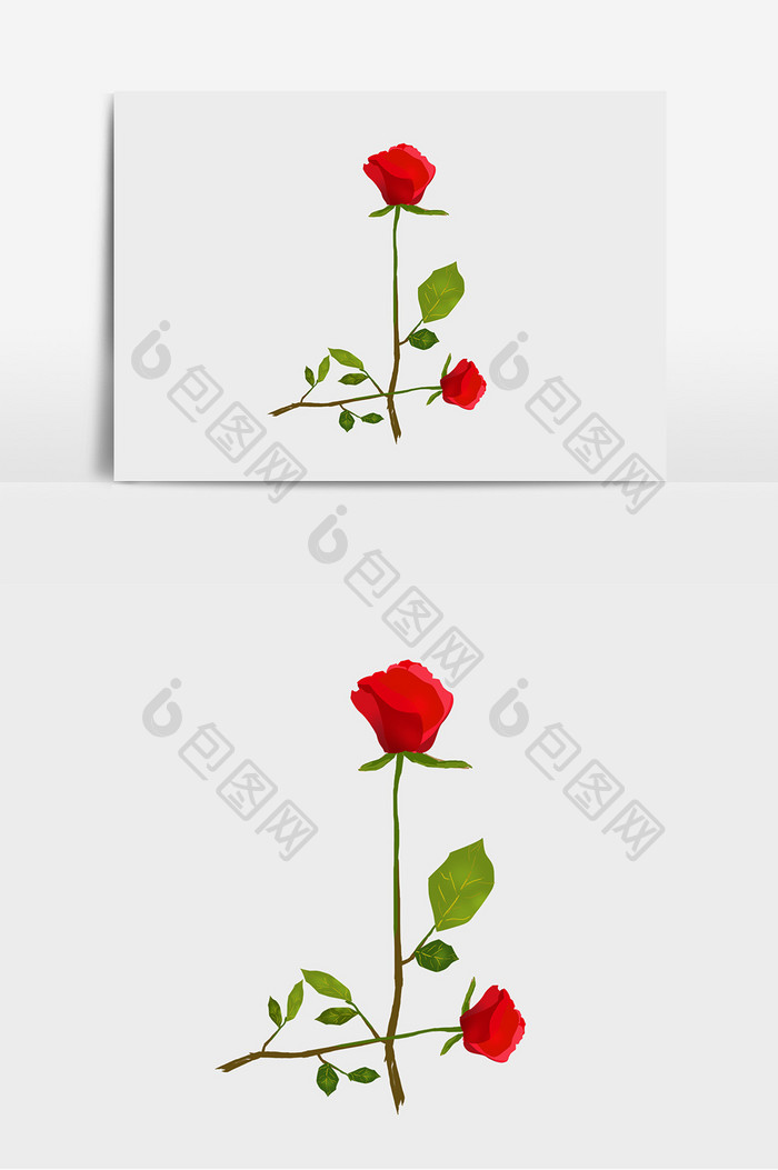 情人节手绘妇女节花朵玫瑰元素