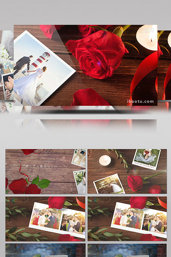 玫瑰浪漫爱情故事电子相册AE模板1图片
