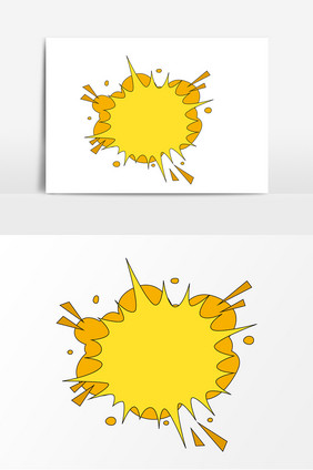 手绘卡通爆炸贴元素
