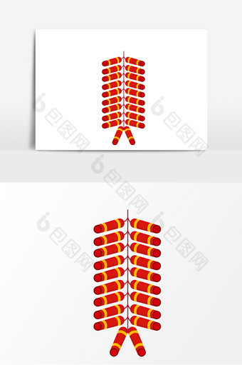 新年鞭炮元素素材图片