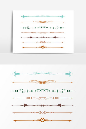 精美花纹装饰线条元素设计