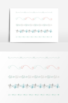 精美花纹装饰线条元素