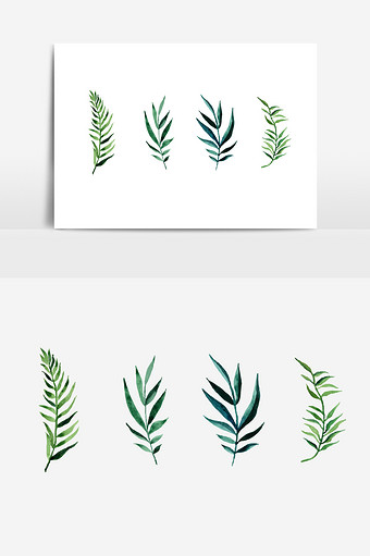 春季立春北欧ins风矢量手绘树叶元素图片下载