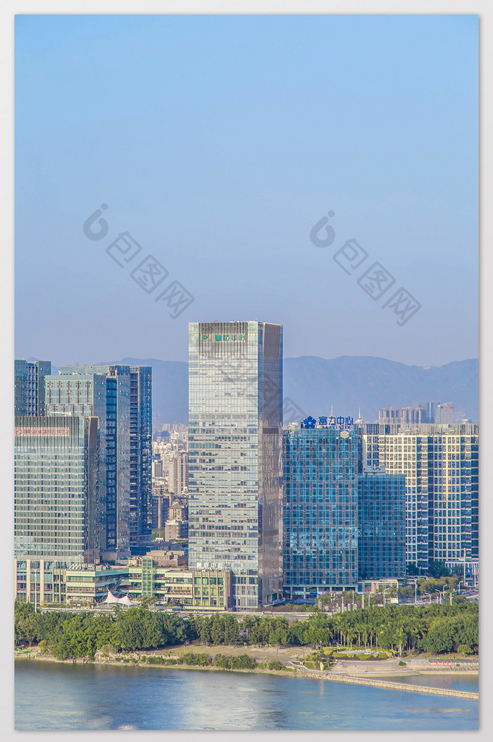 福州沿江cbd商业区摄影图