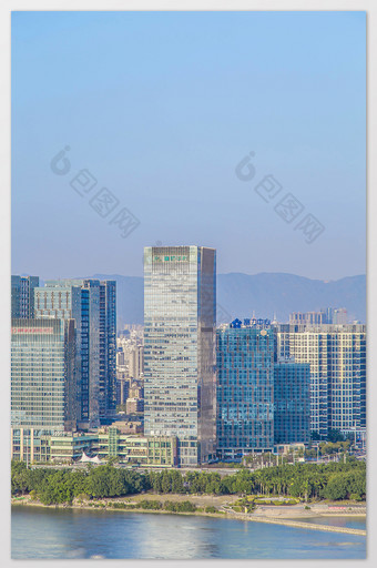 福州沿江cbd商业区摄影图图片