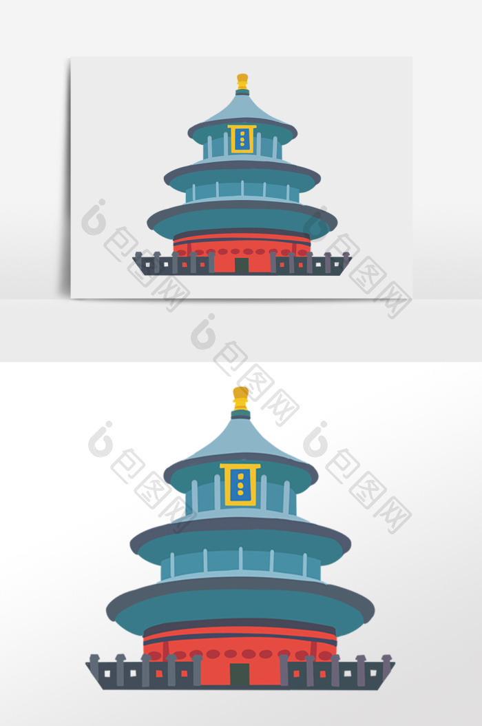 著名故宫建筑插画png下载-包图网