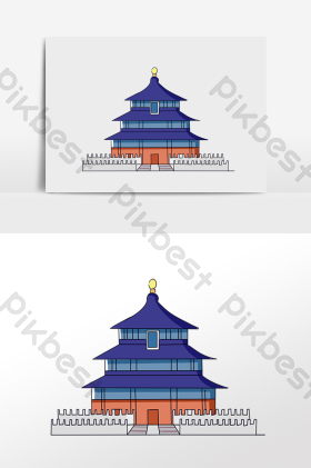 手绘卡通故宫图片-手绘卡通故宫素材免费下载-包图网