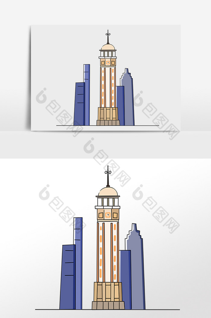 景点建筑教堂插画图片图片