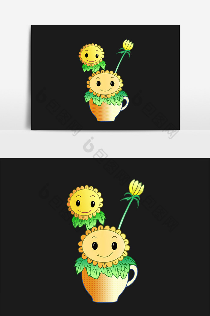植物小花向日葵插画图片图片