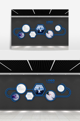 企业文化形象展示墙模型