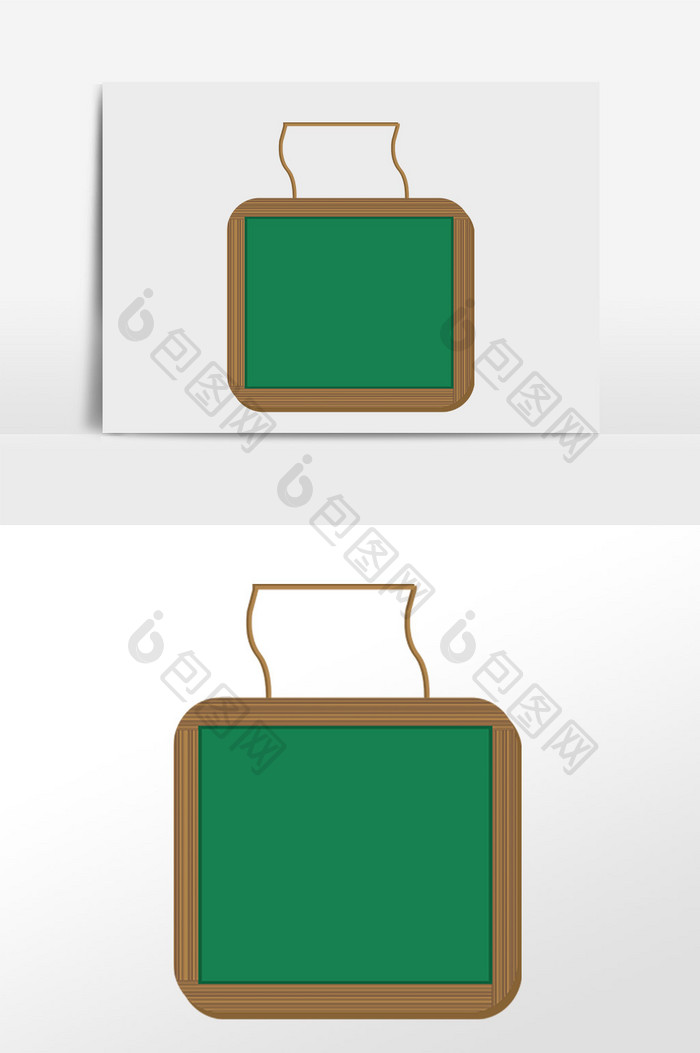 手绘教育学习方形挂饰黑板插画