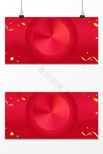 红色质感电商促销banner海报背景图片