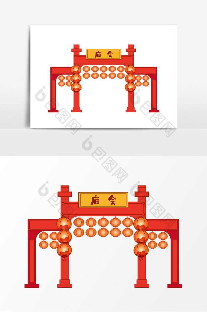 庙会门头灯笼图片图片