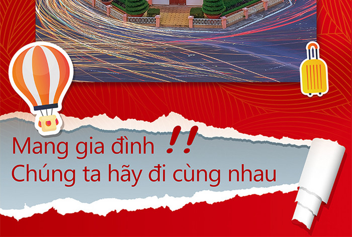 红色越南旅游海报