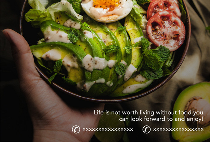 异国美食美味健康饮食绿色健康沙拉餐厅海报