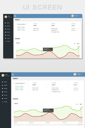 简约可视化数据展示后台界面