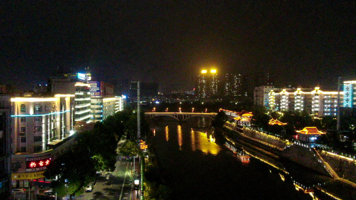 湖南娄底城市夜景图片-包图网企业站