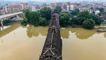 少数民族特色建筑风雨桥