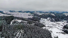 大气南方乡村雪景