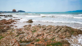 风景大海海浪沙滩<strong>礁石</strong>