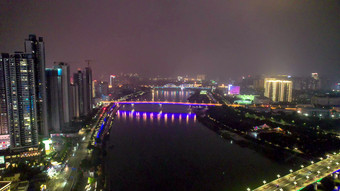 广西南宁城市夜景灯光