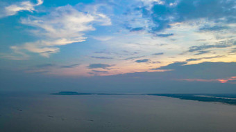 大自然山川河流日落晚霞