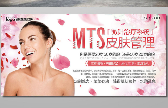 MTS皮肤管理美容展板