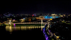 广西柳州红光大桥夜景灯光