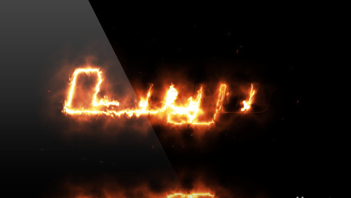 火焰燃烧描边轮廓logo动画特效AE模板
