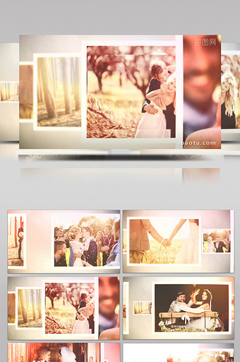 婚礼电子相册小清新复古AE模板1图片