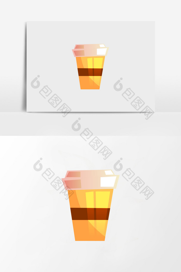 橙汁饮料杯插画图片图片