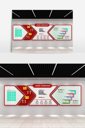 企业形象文化墙模型