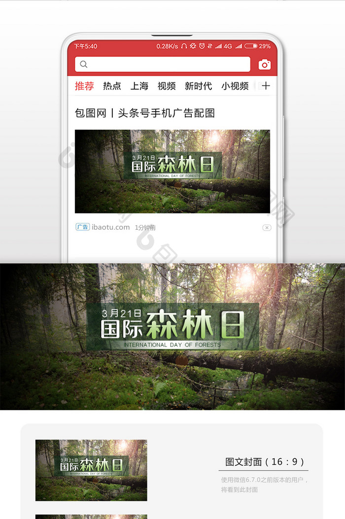 深色调国际森林日微信首图