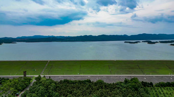 旅游景区湖北荆州洈水风景区人工大坝