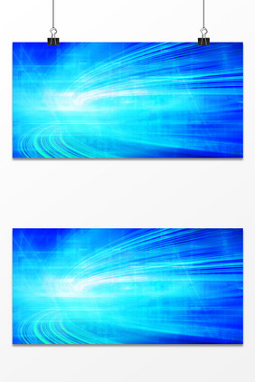蓝色信息光线流动科技商务背景图