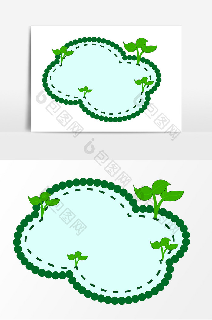 植物叶子边框元素