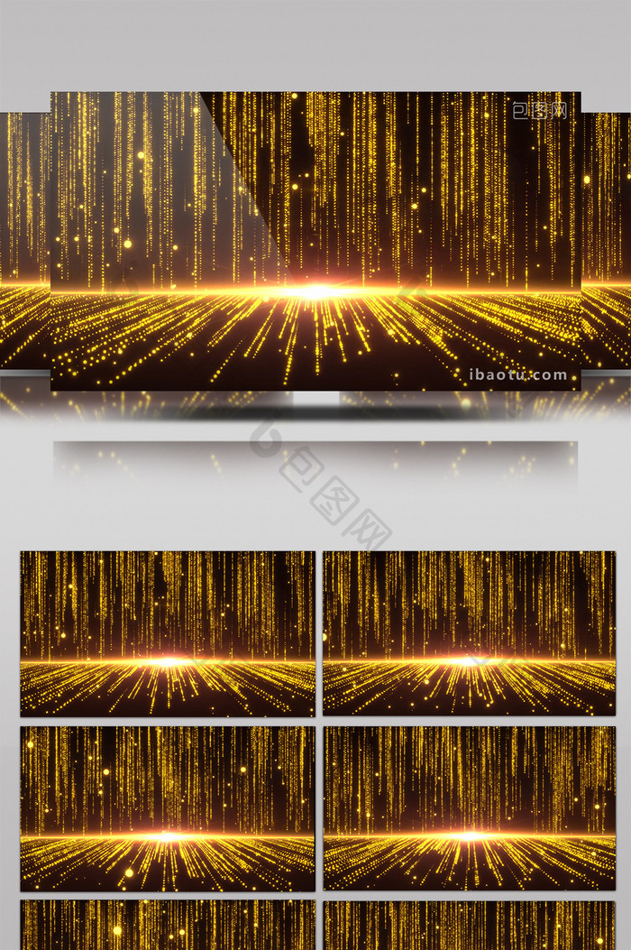 金色粒子大气舞台LED背景视频