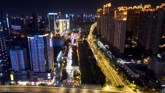 <strong>武汉</strong>城市<strong>夜景</strong>交通楚河汉街