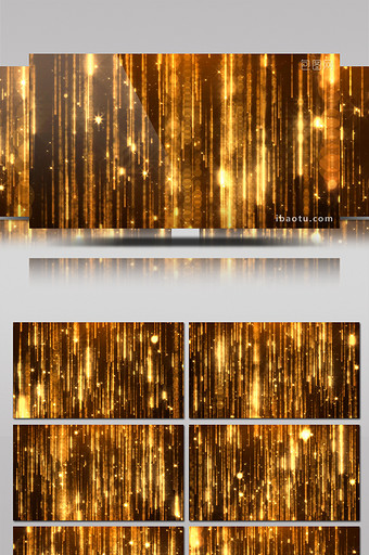 4K级绚丽金色粒子线条背景特效视频素材图片