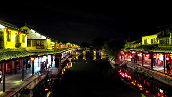 浙江杭州西塘古镇夜景