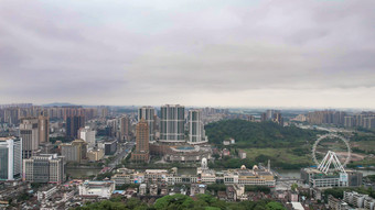 城市极端天气暴雨<strong>来袭</strong>航拍广东中山