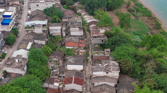 城市破旧<strong>老城区</strong>房屋建筑航拍