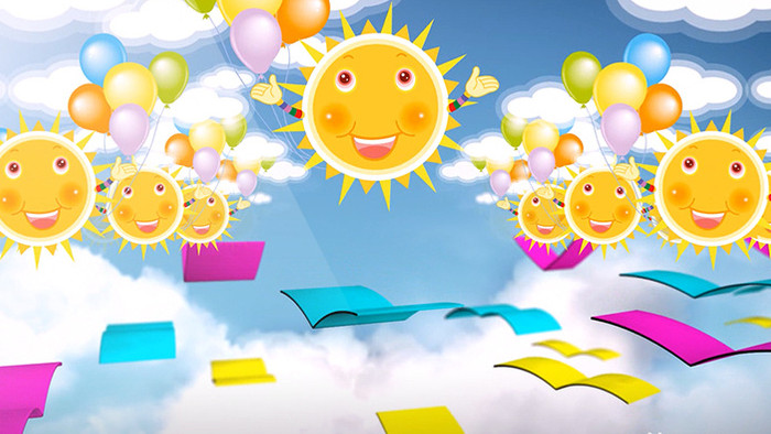 卡通天空太阳LED背景视频