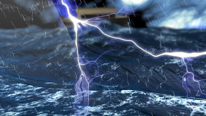 3D海面闪电风雨交加LED背景视频