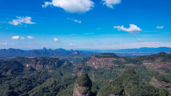 广东丹霞山5A景区丹霞地貌航拍